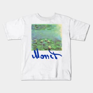 Waterlilies by Claude Monet Kids T-Shirt